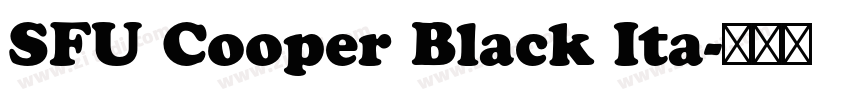 SFU Cooper Black Ita字体转换